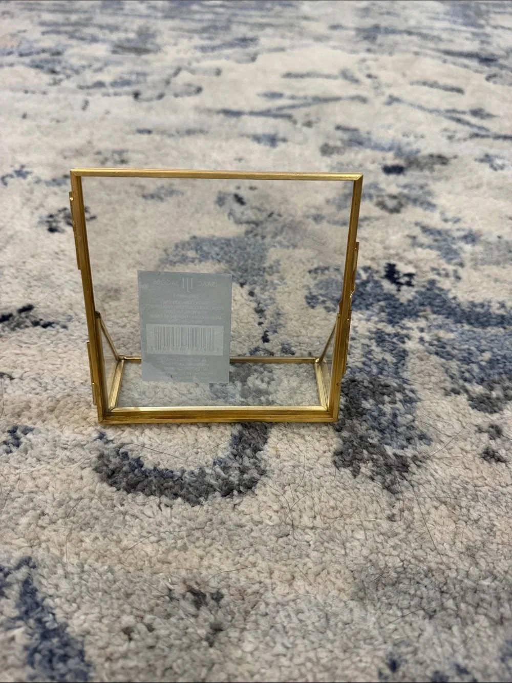 Gold Glass Square Floating Photo Frame by Home Accents